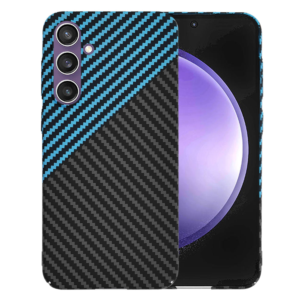 Cover til Samsung Galaxy S23 FE S711, Techsuit, Carbonite FiberShell, Sort Blå