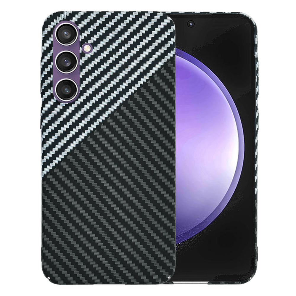 Cover til Samsung Galaxy S23 FE S711, Techsuit, Carbonite FiberShell, Sort Grå