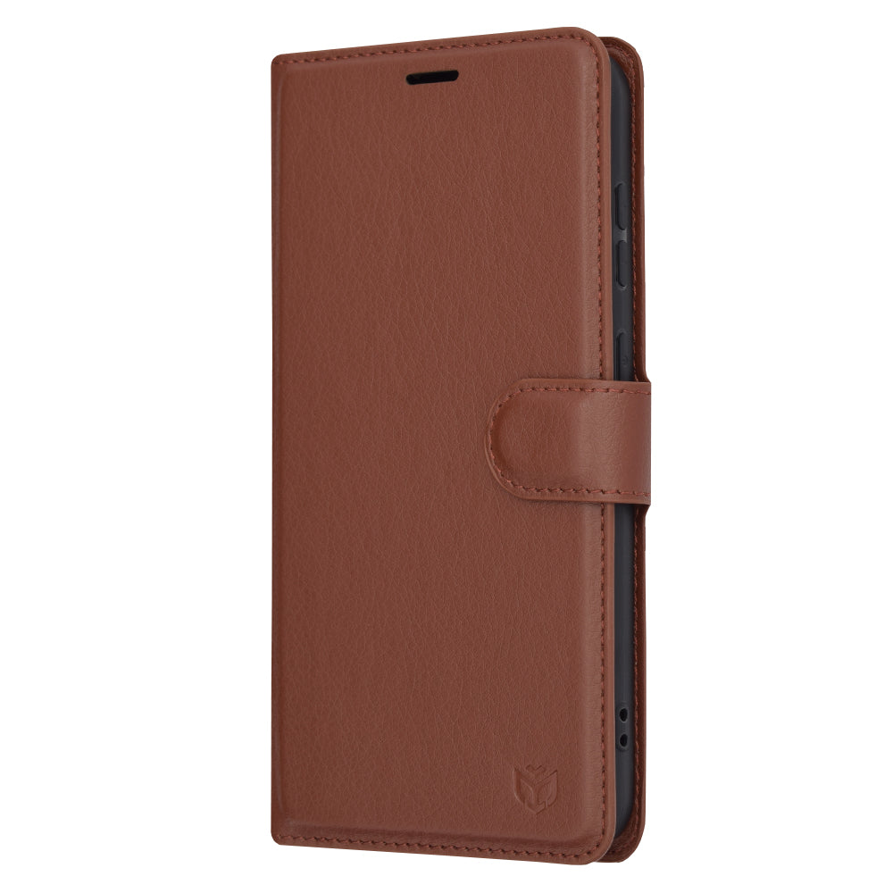 Cover til Samsung Galaxy S23 FE S711, Techsuit, Leather Folio, Brun