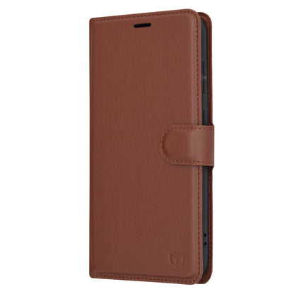 Cover til Samsung Galaxy S23 FE S711, Techsuit, Leather Folio, Brun