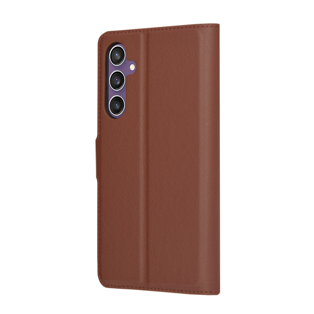 Cover til Samsung Galaxy S23 FE S711, Techsuit, Leather Folio, Brun