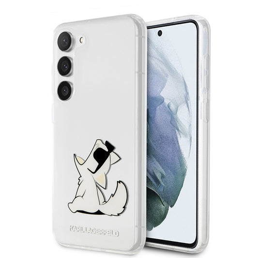 Etui til Samsung Galaxy S23+ S916, Karl Lagerfeld, Choupette Eat, Gennemsigtig