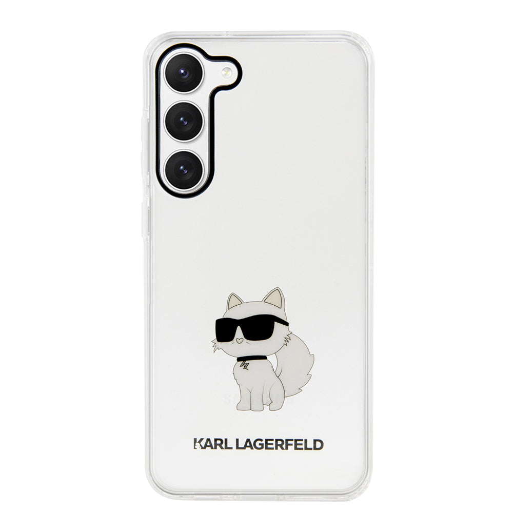 Etui til Samsung Galaxy S23+ S916, Karl Lagerfeld, Ikonik Choupette, Gennemsigtig