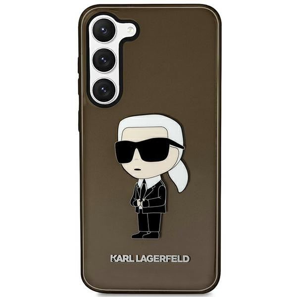 Etui til Samsung Galaxy S23+ S916, Karl Lagerfeld, Ikonik Karl, Sort