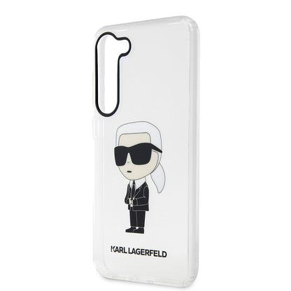 Etui til Samsung Galaxy S23+ S916, Karl Lagerfeld, Ikonik Karl, Gennemsigtig