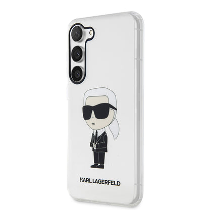 Etui til Samsung Galaxy S23+ S916, Karl Lagerfeld, Ikonik Karl, Gennemsigtig