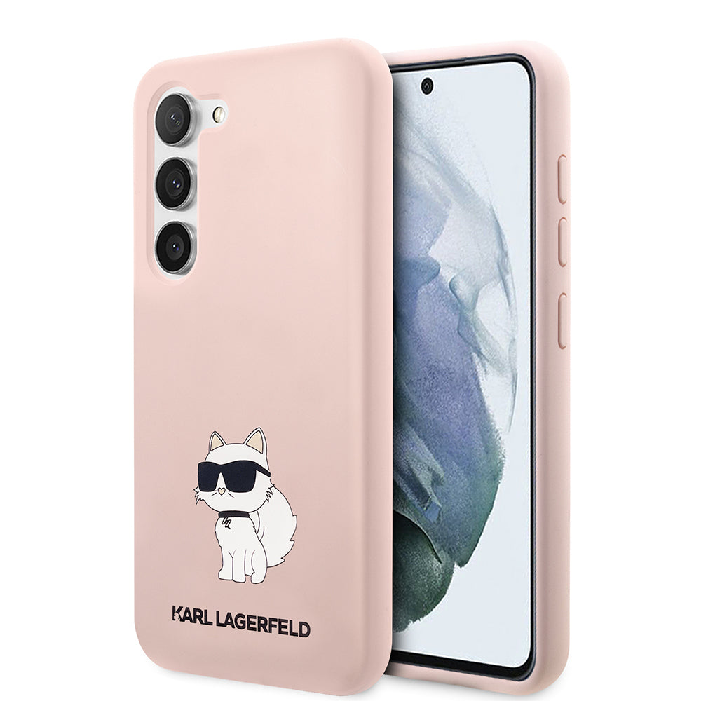 Etui til Samsung Galaxy S23+ S916, Karl Lagerfeld, Silicone Choupette, Pink