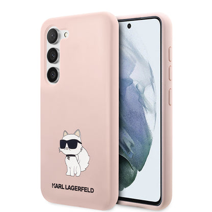 Etui til Samsung Galaxy S23+ S916, Karl Lagerfeld, Silicone Choupette, Pink
