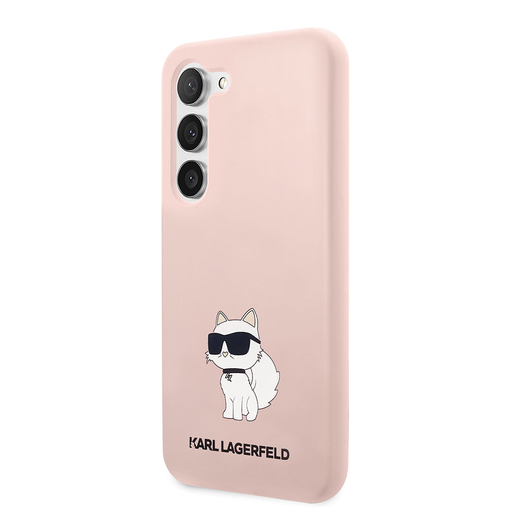 Etui til Samsung Galaxy S23+ S916, Karl Lagerfeld, Silicone Choupette, Pink
