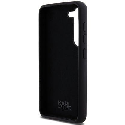 Etui til Samsung Galaxy S23+ S916, Karl Lagerfeld, Silicone Ikonik Karl Metal, Sort