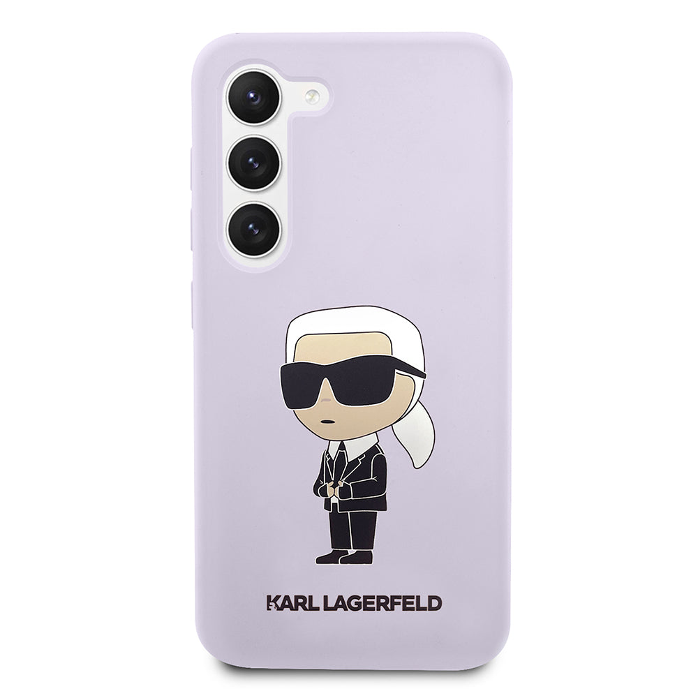 Etui til Samsung Galaxy S23+ S916, Karl Lagerfeld, Silicone Ikonik Karl, Lilla