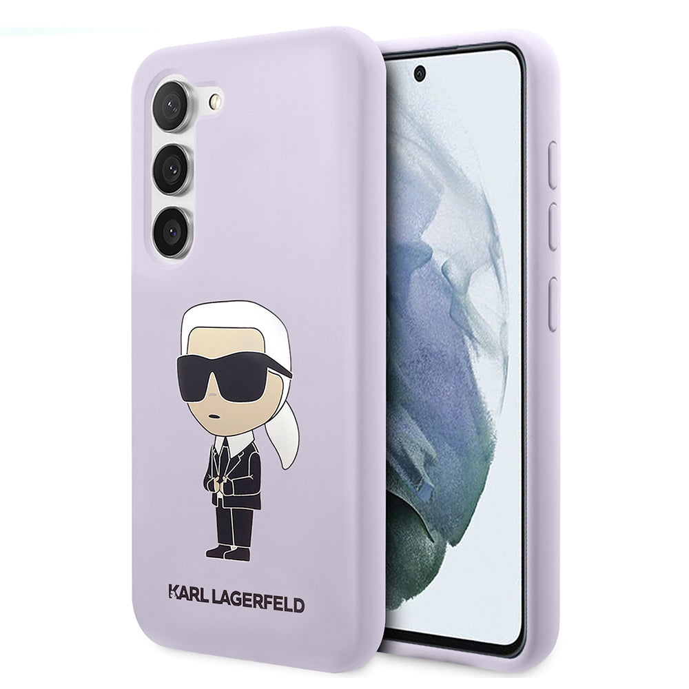 Etui til Samsung Galaxy S23+ S916, Karl Lagerfeld, Silicone Ikonik Karl, Lilla