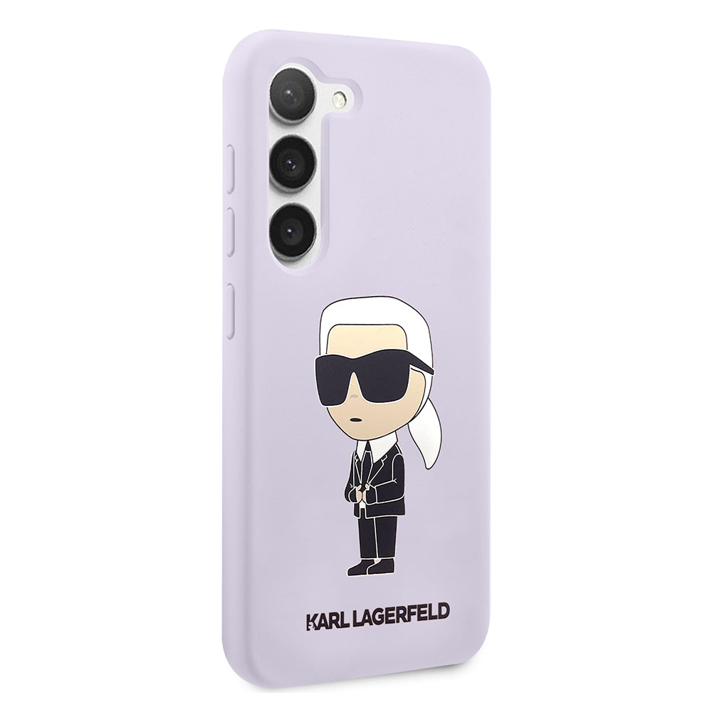 Etui til Samsung Galaxy S23+ S916, Karl Lagerfeld, Silicone Ikonik Karl, Lilla