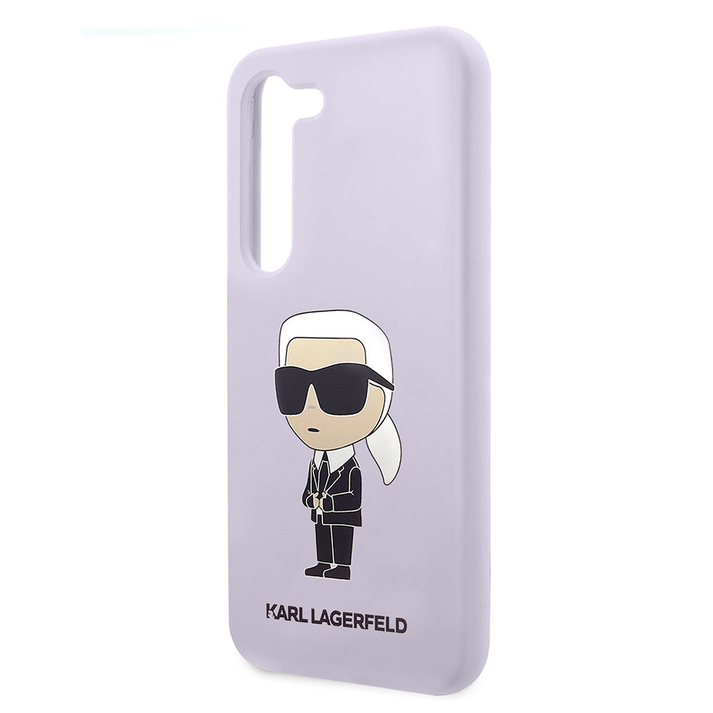 Etui til Samsung Galaxy S23+ S916, Karl Lagerfeld, Silicone Ikonik Karl, Lilla