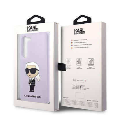 Etui til Samsung Galaxy S23+ S916, Karl Lagerfeld, Silicone Ikonik Karl, Lilla
