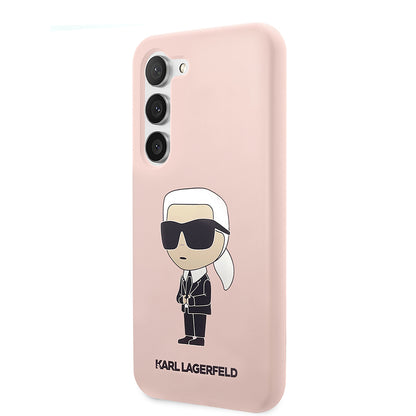 Etui til Samsung Galaxy S23+ S916, Karl Lagerfeld, Silicone Ikonik Karl, Pink