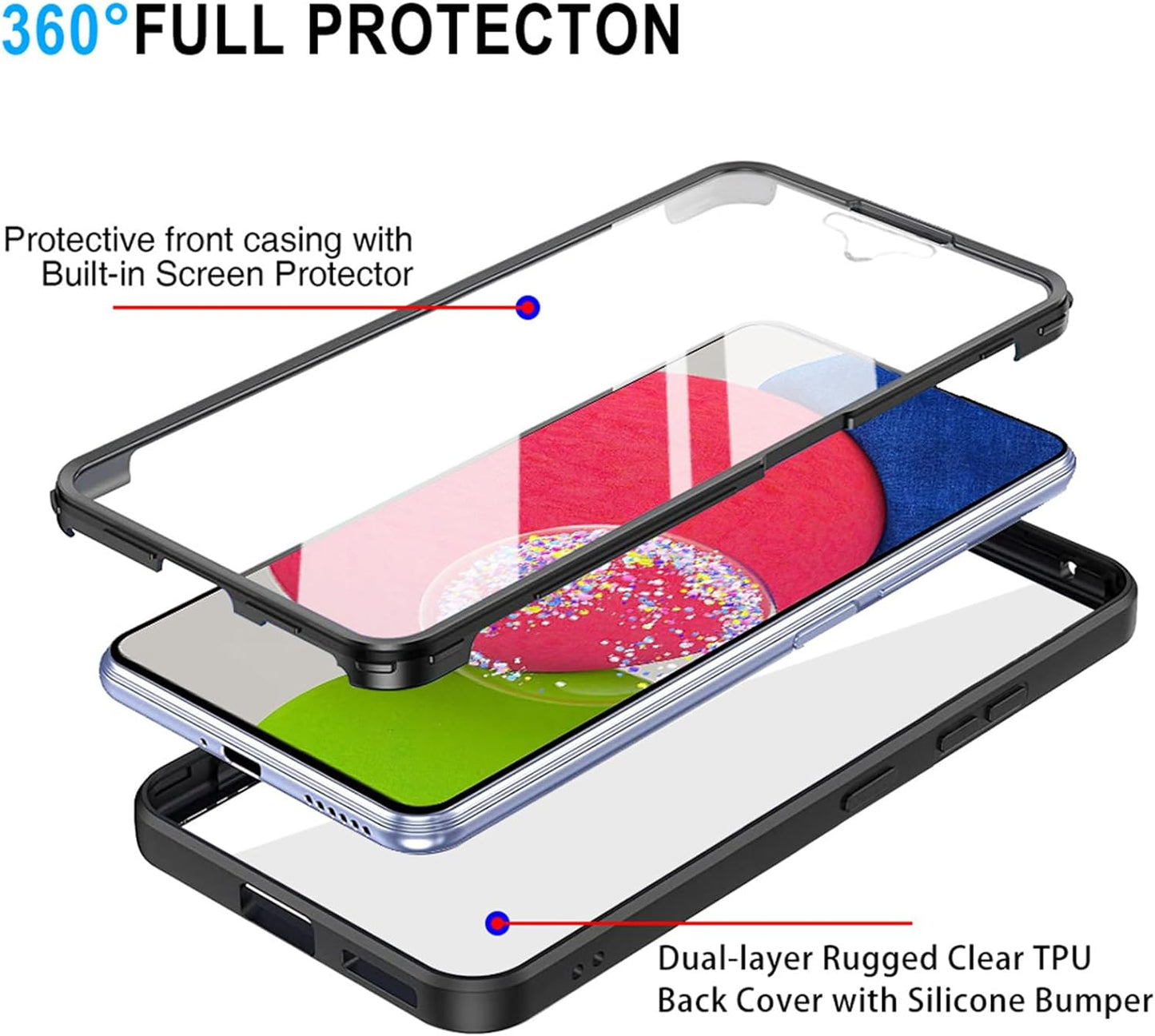 Etui til Samsung Galaxy S23+ S916, Techsuit, ColorVerse 360, Sort