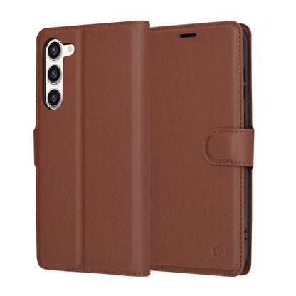 Cover til Samsung Galaxy S23+ S916, Techsuit, Leather Folio, Brun