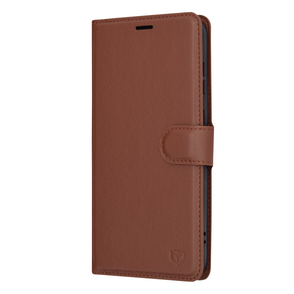 Cover til Samsung Galaxy S23+ S916, Techsuit, Leather Folio, Brun