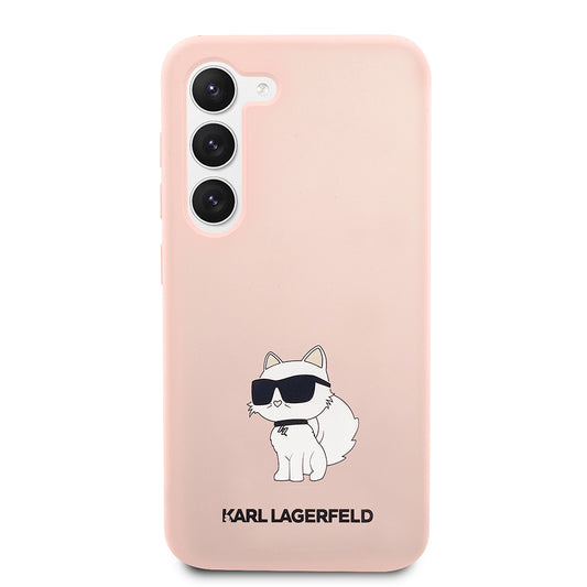 Etui til Samsung Galaxy S23 S911, Karl Lagerfeld, Silicone Choupette, Pink