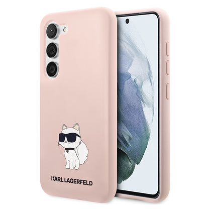 Etui til Samsung Galaxy S23 S911, Karl Lagerfeld, Silicone Choupette, Pink
