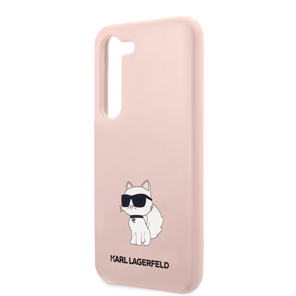 Etui til Samsung Galaxy S23 S911, Karl Lagerfeld, Silicone Choupette, Pink