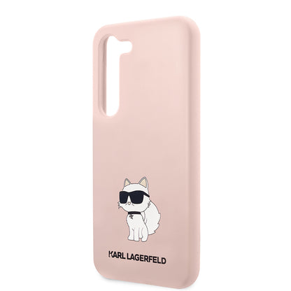 Etui til Samsung Galaxy S23 S911, Karl Lagerfeld, Silicone Choupette, Pink