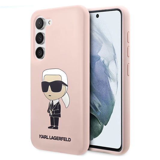 Etui til Samsung Galaxy S23 S911, Karl Lagerfeld, Silicone Ikonik Karl, Pink