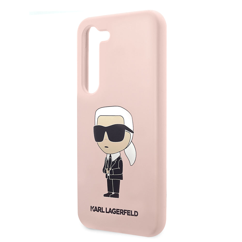 Etui til Samsung Galaxy S23 S911, Karl Lagerfeld, Silicone Ikonik Karl, Pink