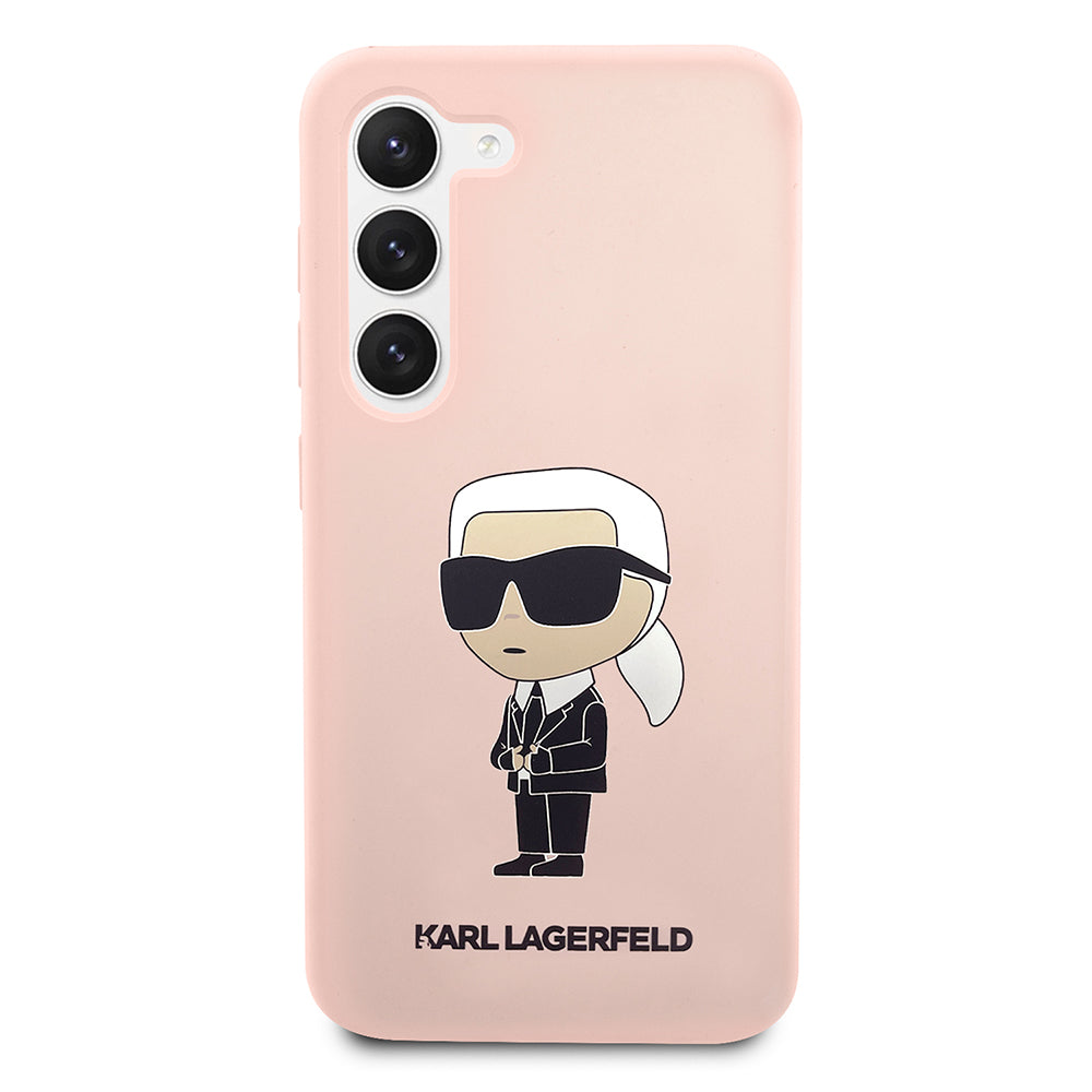 Etui til Samsung Galaxy S23 S911, Karl Lagerfeld, Silicone Ikonik Karl, Pink