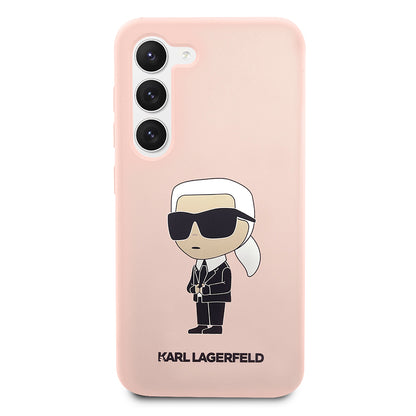 Etui til Samsung Galaxy S23 S911, Karl Lagerfeld, Silicone Ikonik Karl, Pink