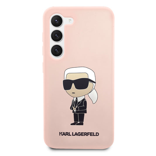 Etui til Samsung Galaxy S23 S911, Karl Lagerfeld, Silicone Ikonik Karl, Pink