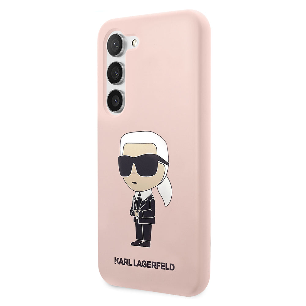 Etui til Samsung Galaxy S23 S911, Karl Lagerfeld, Silicone Ikonik Karl, Pink