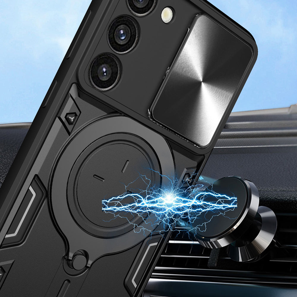 Cover til Samsung Galaxy S23 S911, Techsuit, CamGuard Pro, Sort