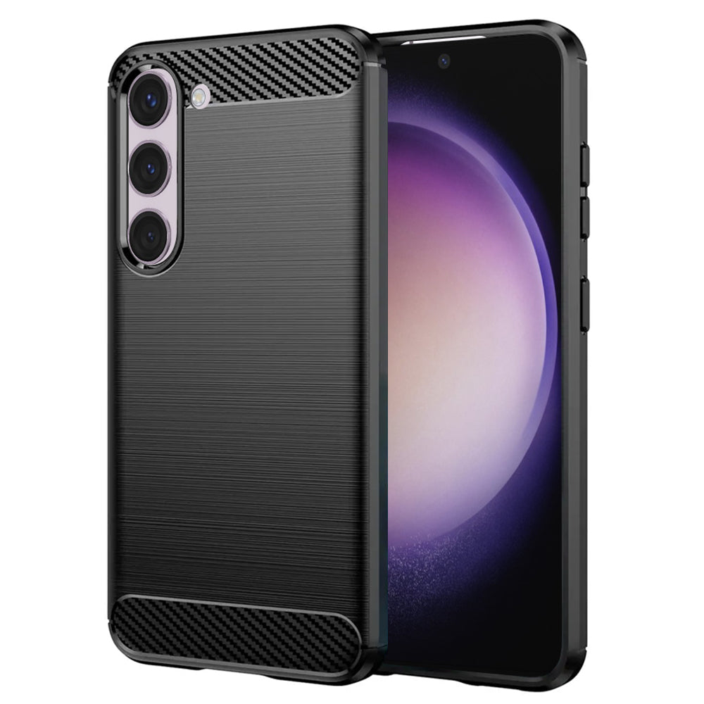 Cover til Samsung Galaxy S23 S911, Techsuit, Carbon, Sort