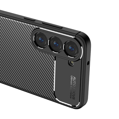 Cover til Samsung Galaxy S23 S911, Techsuit, CarbonFiber, Sort