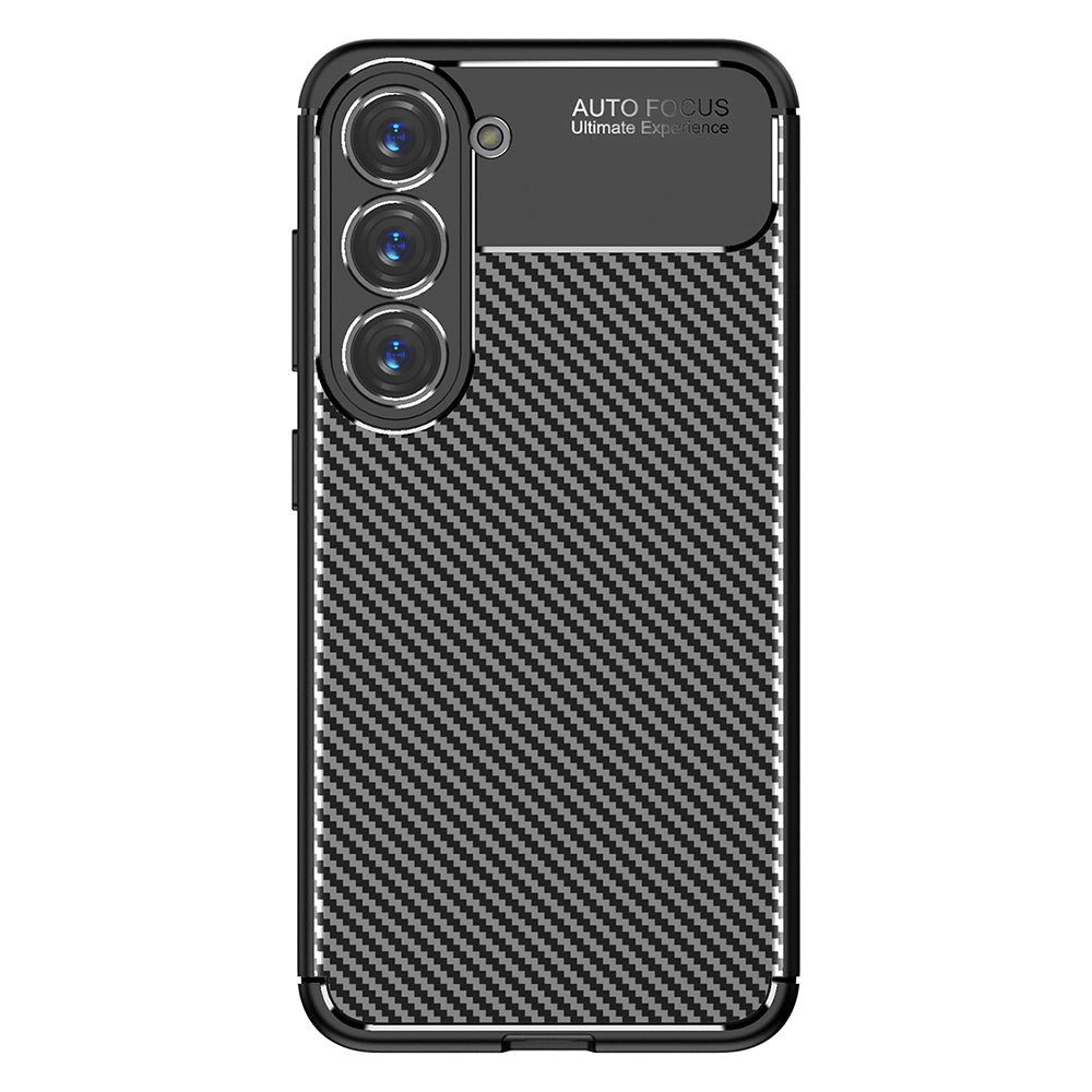 Cover til Samsung Galaxy S23 S911, Techsuit, CarbonFiber, Sort