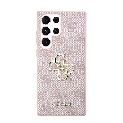 Case for Samsung Galaxy S23 Ultra S918, Guess, 4G Big Logo, Pink