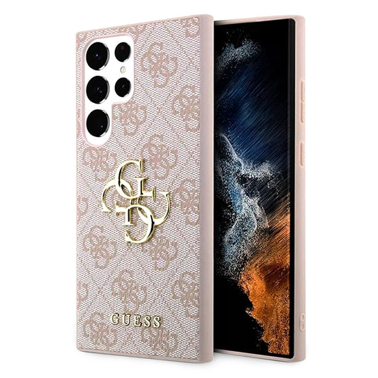 Etui til Samsung Galaxy S23 Ultra S918, Guess, 4G Big Logo, Pink