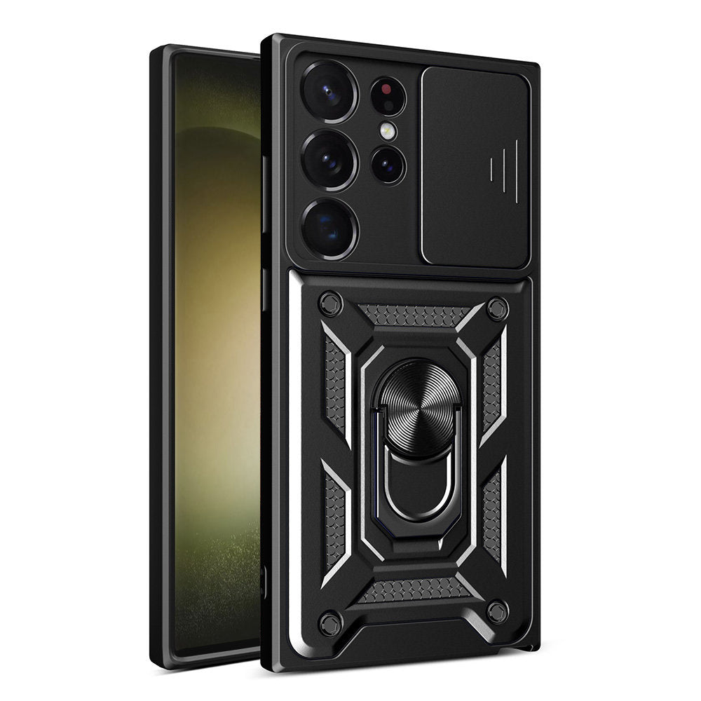 Cover til Samsung Galaxy S23 Ultra S918, Techsuit, CamShield, Sort