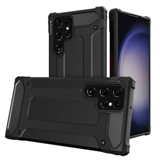 Case for Samsung Galaxy S23 Ultra S918, Techsuit, Hybrid Armor, Black