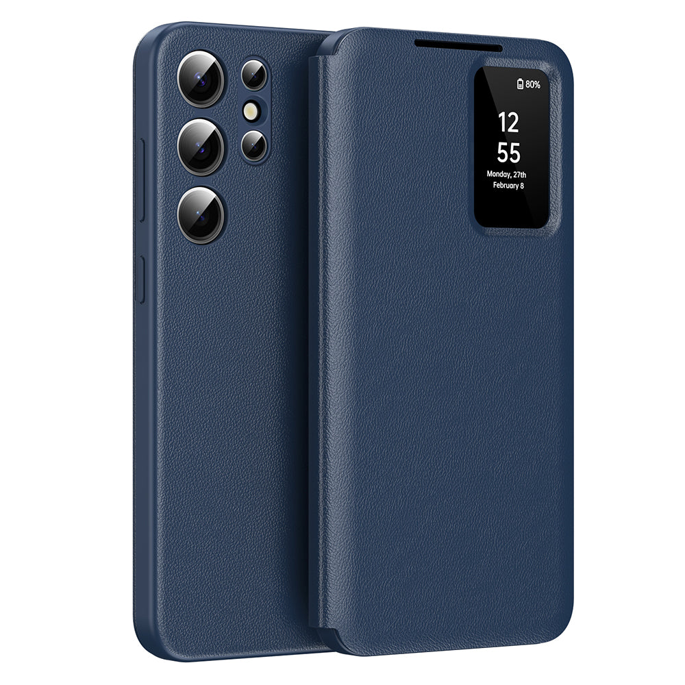 Cover til Samsung Galaxy S23 Ultra S918, Techsuit, SmartView, Blå
