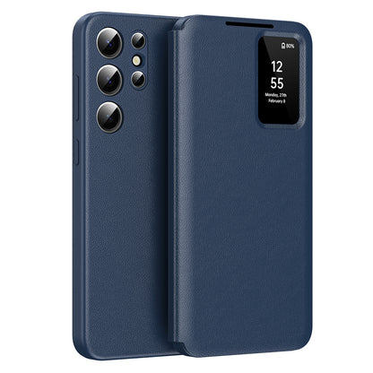 Cover til Samsung Galaxy S23 Ultra S918, Techsuit, SmartView, Blå