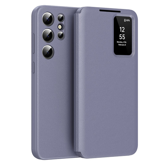 Cover til Samsung Galaxy S23 Ultra S918, Techsuit, SmartView, Lilla