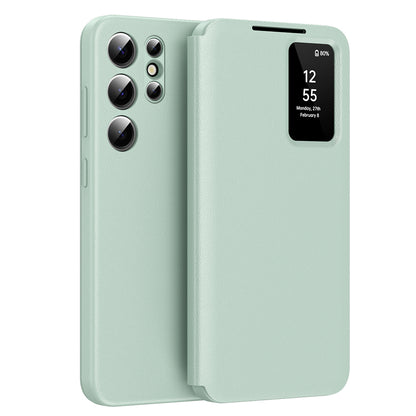 Cover til Samsung Galaxy S23 Ultra S918, Techsuit, SmartView, Grøn