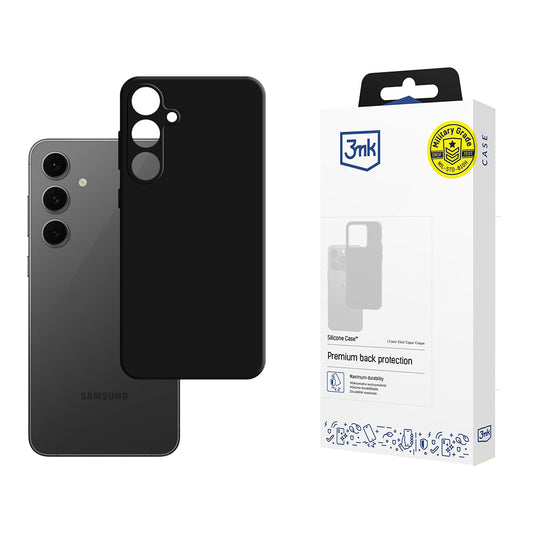 Cover til Samsung Galaxy S24 FE S721, 3MK, Silikone, Sort