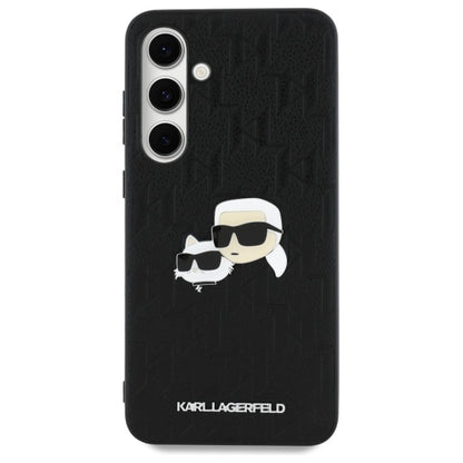Etui til Samsung Galaxy S24 FE S721, Karl Lagerfeld, Monogram Karl & Choupette's Heads, Sort