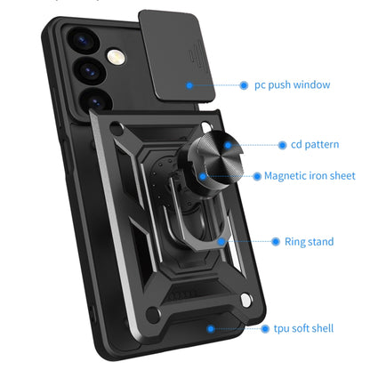 Cover til Samsung Galaxy S24 FE S721, Techsuit, CamShield, Sort