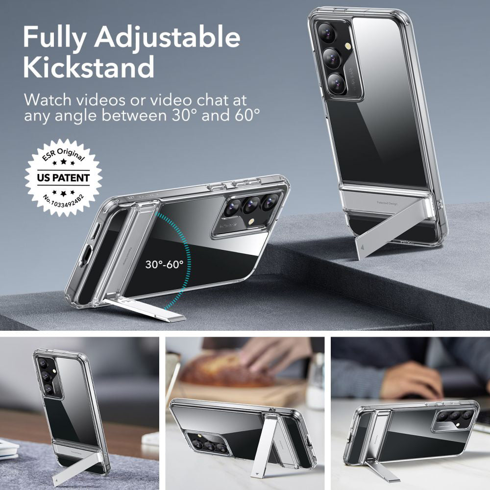 Etui til Samsung Galaxy S24+ S926, ESR, Air Shield Boost Kickstand, Gennemsigtig