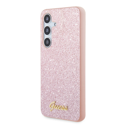 Etui til Samsung Galaxy S24+ S926, Guess, Glitter Script, Pink